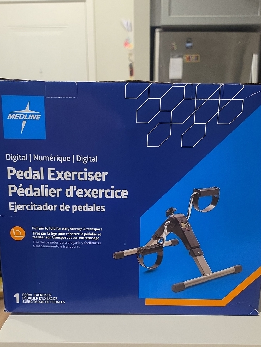 Medline Blue Pedal Exerciser – Compact Digital Exercise Device